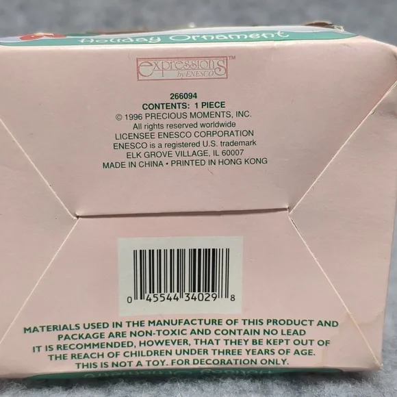 Precious Moments Home For Holidays Ornament Baby Girl Wreath Enesco 1996 - Picture 6 of 6